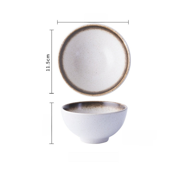 Japanese-Style Porcelain Rice Bowl